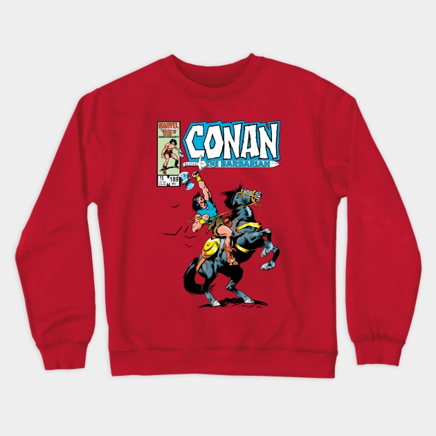 Conan The barbarian Cover Crewneck Sweatshirt by OniSide